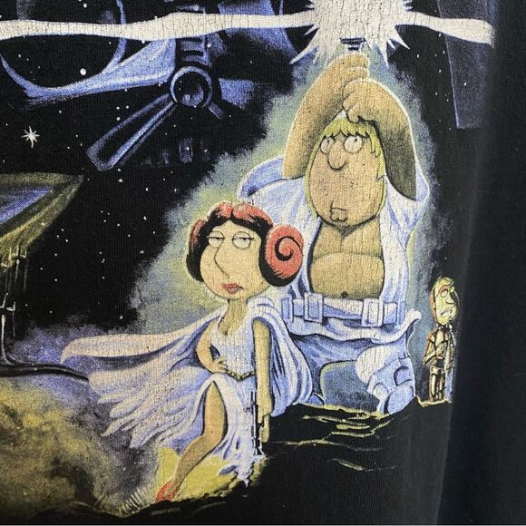 Family Guy Star Wars Darth Vader Tee Shirt Black 2007 Promo Sz XL - Picture 4 of 12